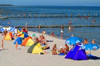 Ostseestrand in Zingst  - Bild vergrößern ...